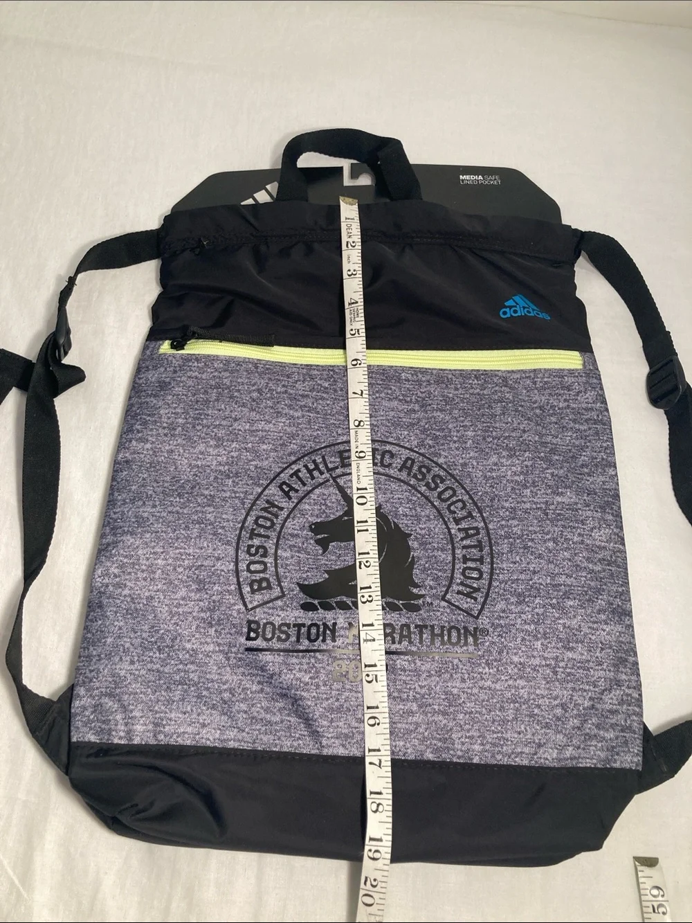 Adidas  Black grey Boston Marathon BAA Amplifier sackpack